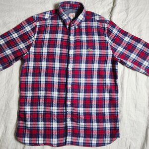 Lacoste Live Button Up Shirt Men's 42 Plaid Long Sleeve Cotton